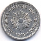Уругвай, 2 сентесимо 1909 год