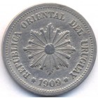 Уругвай, 2 сентесимо 1909 год