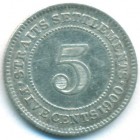 Cтрейтс Сетлментс, 5 центов 1900 год