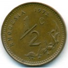 Родезия, 1/2 цента 1972 год (AU)