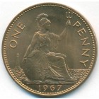 Великобритания, 1 пенни 1967 год (UNC)