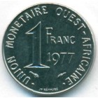 Западно-Африканские Штаты, 1 франк 1977 год (UNC)