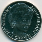 Гибралтар, 1 крона 1991 год (UNC)