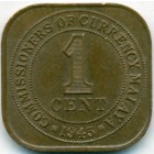 Малайя, 1 цент 1945 год (UNC)