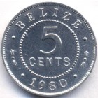 Белиз, 5 центов 1980 год (UNC)