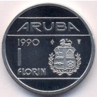 Аруба, 1 флорин 1990 год (UNC)