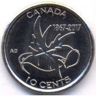 Канада, 10 центов 2017 год (UNC)