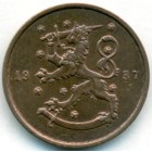 Финляндия, 10 пенни 1937 год (AU)
