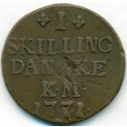 Дания, 1 скиллинг 1771 год