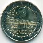 Люксембург, 2 евро 2016 год (AU)