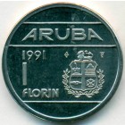 Аруба, 1 флорин 1991 год (UNC)
