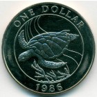 Бермудские острова, 1 доллар 1986 год (UNC)