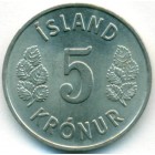 Исландия, 5 крон 1974 год (UNC)
