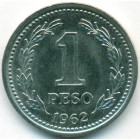 Аргентина, 1 песо 1962 год
