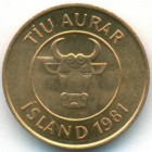 Исландия, 10 эйре 1981 год (UNC)