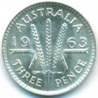 Австралия, 3 пенса 1963 год (UNC)