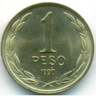 Чили, 1 песо 1990 год (UNC)
