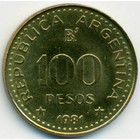 Аргентина, 100 песо 1981 год (UNC)