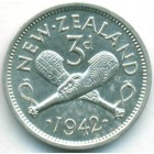 Новая Зеландия, 3 пенса 1942 год (AU)