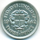 Великобритания, 3 пенса 1942 год