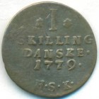 Дания, 1 скиллинг 1779 год
