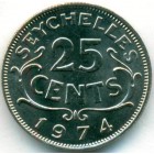 Сейшельские острова, 25 центов 1974 год (UNC)