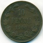 Княжество Финляндия 10 пенни 1900 год