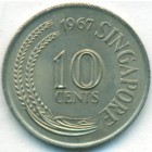 Сингапур, 10 центов 1967 год (UNC)