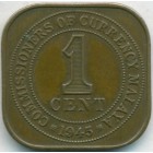 Малайя, 1 цент 1945 год (AU)