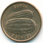 Тонга, 2 сенити 1975 год (UNC)