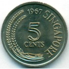 Сингапур, 5 центов 1967 год (AU)
