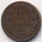 Австрия, 1 крейцер 1860 год Е