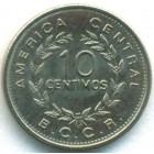 Коста-Рика, 10 сентимо 1972 год (UNC)