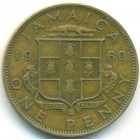 Ямайка, 1 пенни 1960 год