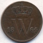 Нидерланды, 1 цент 1864 год