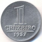 Бразилия,1 крузейро 1957 год (UNC)