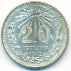 Мексика, 20 сентаво 1942 год (UNC)