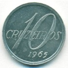 Бразилия, 10 крузейро 1965 год (AU)