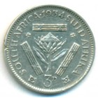Южная Африка, 3 пенса 1934 год