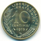 Франция, 10 сантимов 1975 год (UNC)
