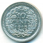 Нидерланды, 10 центов 1918 год