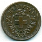 Швейцария, 1 раппен 1883 год