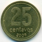Аргентина, 25 сентаво 2009 год (AU)