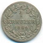 Королевство Бавария, 1 крейцер 1869 год