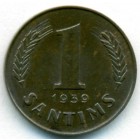 Латвия, 1 сантим 1939 год (UNC)