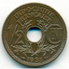 Французский Индокитай, 1/2 цента 1938 год (UNC)