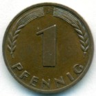 ФРГ, 1 пфенниг 1950 год J (AU)