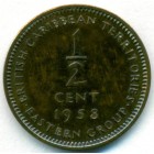 Восточные Карибские штаты, 1/2 цента 1958 год (PROOF)
