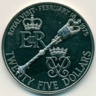 Бермудские острова, 25 долларов 1975 год (UNC)