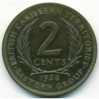 Восточные Карибские штаты, 2 цента 1958 год (PROOF)